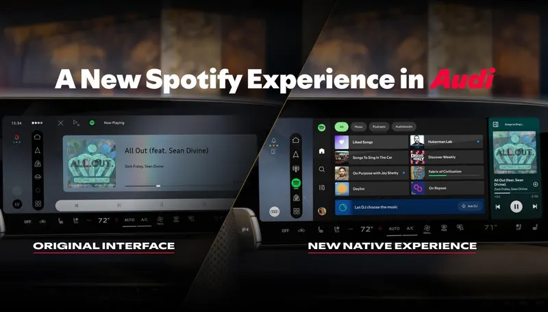Audi першою інтегрує нативний Spotify у мультимедіа без телефону
