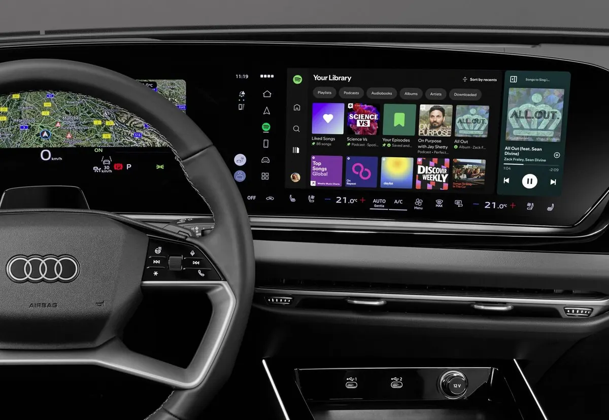 Audi першою інтегрує нативний Spotify у мультимедіа без телефону