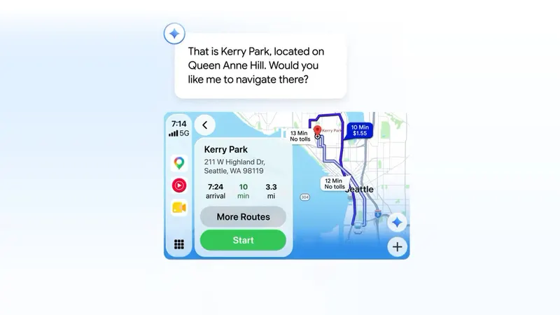 Google починає розгортати Gemini в Google Maps на Apple CarPlay
