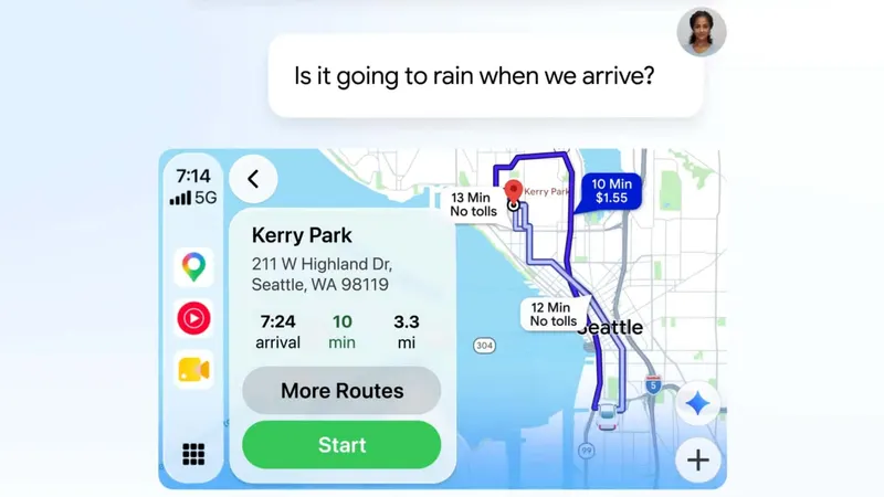 Google починає розгортати Gemini в Google Maps на Apple CarPlay