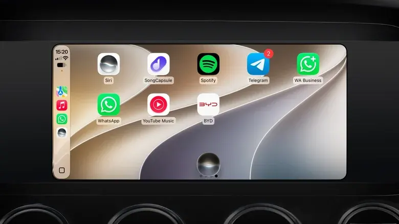Інтерфейс Siri AI на домашньому екрані CarPlay