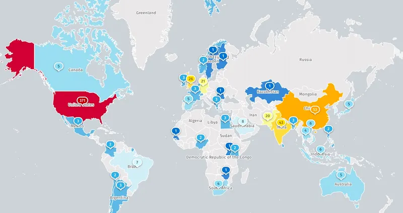 Публічно доступні інстанси Oracle EBS за даними Shadowserver