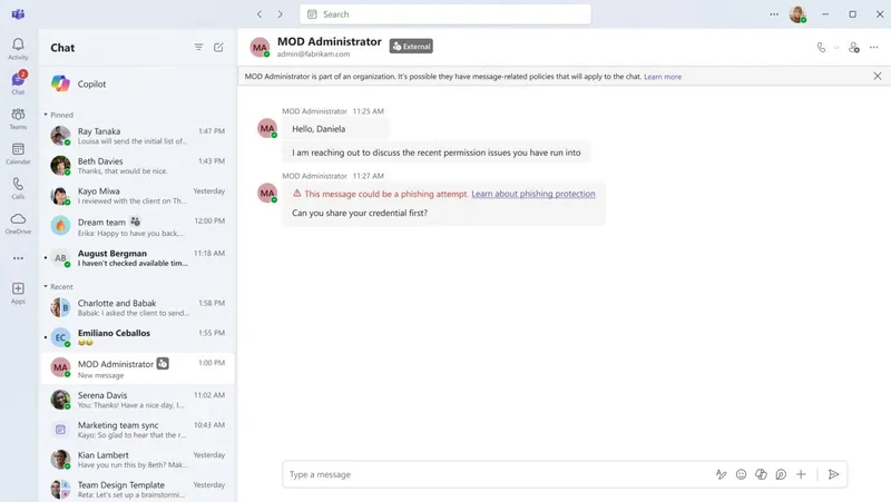 AI‑захист від фішингу в Microsoft Teams