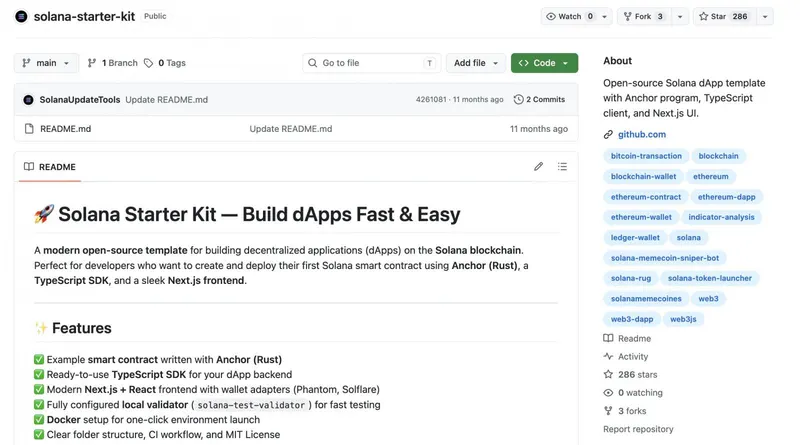Фейковий Solana starter kit у GitHub-репозиторії